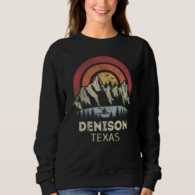 Moletom Denison Texas Mountain Sunset Sunrise Kayaking (Frente)