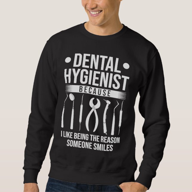 Moletom Dental Hygienist  For Teeth Dentist (Frente)