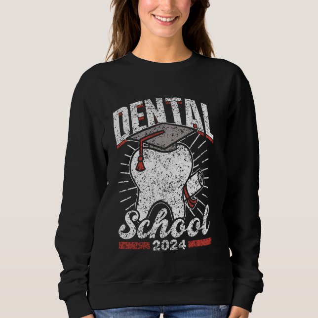 Moletom Dental School 2024 Estudante Dentist Formando Dent (Frente)