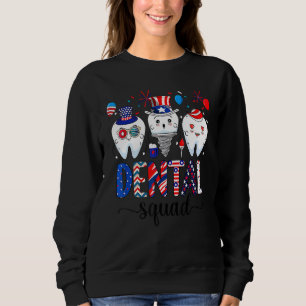 Moletom Dental Squad 4 de julho Patriota Americano Dentist