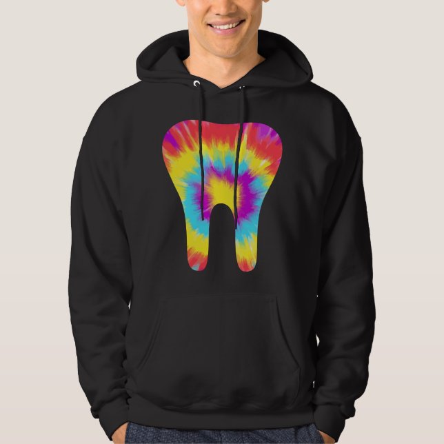 Moletom Dente Tie Dye 60s Dentista Assistente de Higiene D (Frente)