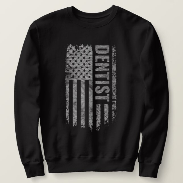 Moletom Dentist USA Flag Distressed design (Frente do Design)