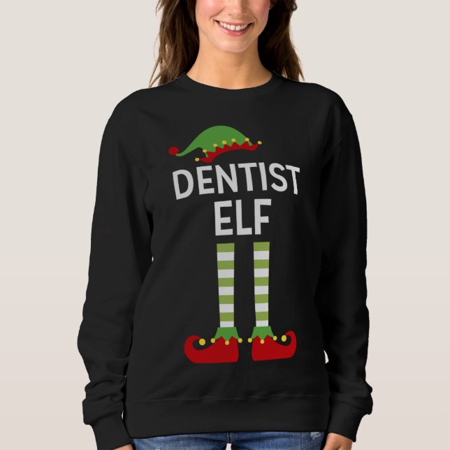 Moletom Dentista Elf Cute Mating Family Natal Dental (Frente)