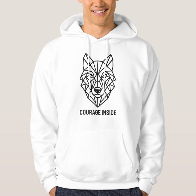Moletom Dentro Geométrico Wolf Hoodie (Frente)