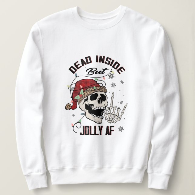 Moletom dentro morto, mas alegre (Frente do Design)