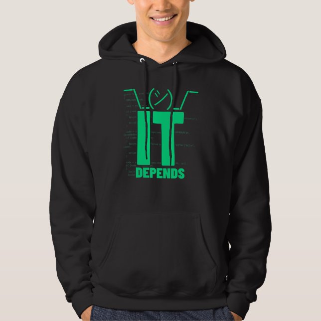 Moletom Depende de programador engenheiro de software TI t (Frente)