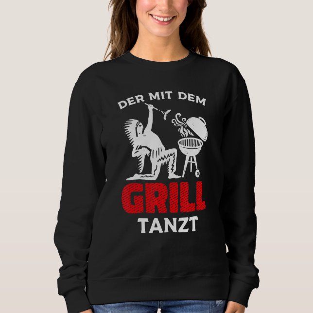 Moletom Der Mit Dem Grilltanzt Grillchef Barbecue (Frente)