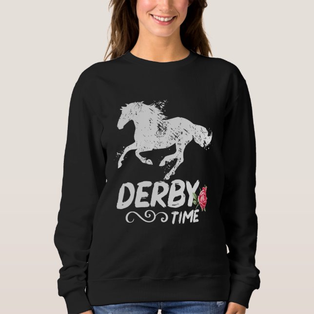 Moletom Derby Time Y all  Horses  Horse Racing Festival (Frente)