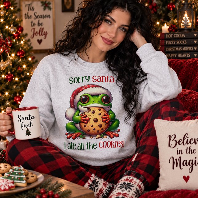 Moletom Desculpe Papai Noel, Eu Comi Todos Os Biscoitos Sa (Criador carregado)
