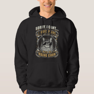 Moletom Desculpe, posso ter planos com meu gato Maine Coon