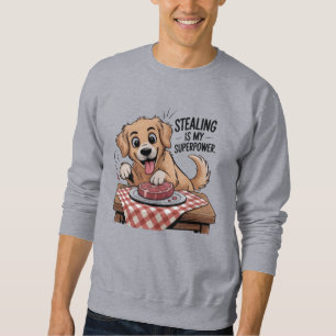 Moletom desenho animado, cão, recuperador de ouros, roubo,
