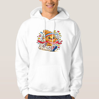 Moletom Desenho animado de croissant correndo para a linha