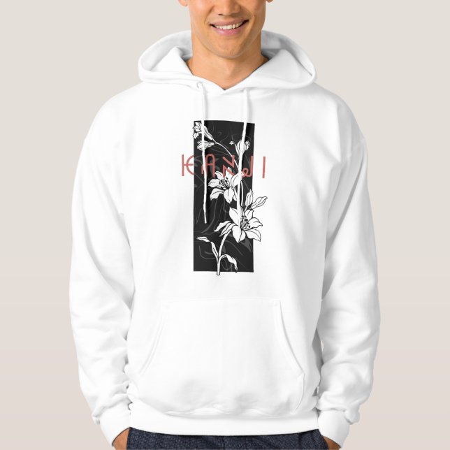 Moletom Desenho clássico de flor Kanji (Frente)