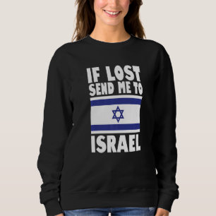 Moletom Desenho da Bandeira de Israel Se perdido envie-me