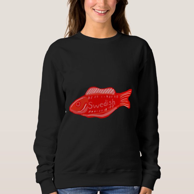 Moletom Desenho Da Mão De Peixe Sueca (Frente)
