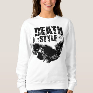 Moletom Desenho de Caveira no Estilo Morte