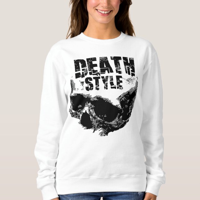 Moletom Desenho de Caveira no Estilo Morte (Frente)