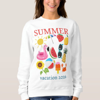 Moletom Desenho de férias de verão personalizadas