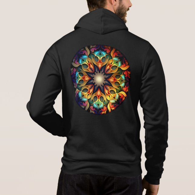 Moletom Desenho de Flor de Mandala Kaleidoscópio-23091 (Verso)