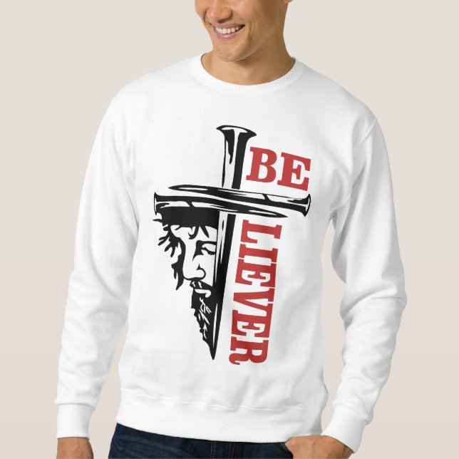 Moletom Desenho de Jesus Cruz Prego – Poderoso Cristão (Frente)