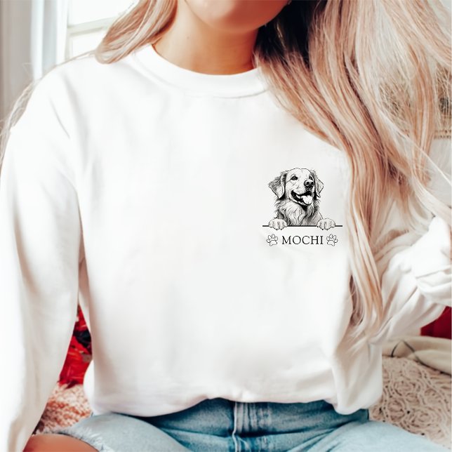 Moletom Desenho de Mão Personalizado do Cachorro do Retrie (Criador carregado)