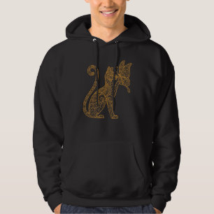 Moletom Desenho Desenho Mão Da Arte De Linha De Gato E Bor