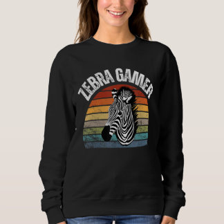 Moletom Desenho Gráfico de Zebra Gamer para Crianças Gamer
