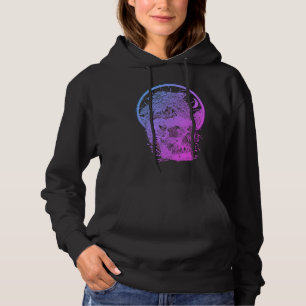 Moletom Desenho Intrincado de Caveira e Pássaro