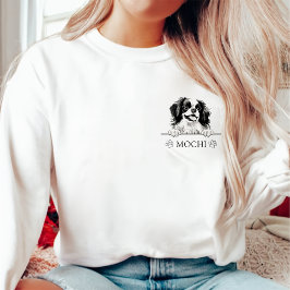 Moletom Desenho Personalizado de Mão do Cão Japonês