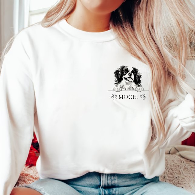 Moletom Desenho Personalizado de Mão do Cão Japonês (Criador carregado)