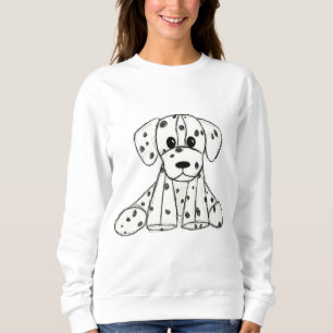 Moletom Desenho simples de um cão dalmata de pelúcia em pr