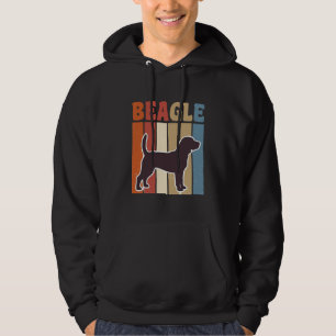 Moletom Desenho Vetorial de Listra Retro de Cachorro Beagl