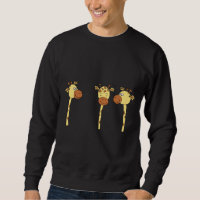 Desenhos animados de três girafas