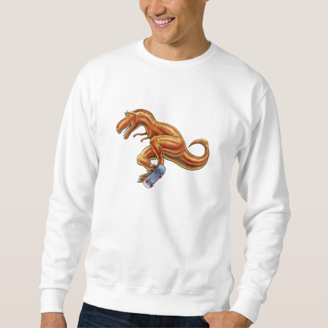 Moletom Desenhos animados T-rex da camisola com skate (Frente)