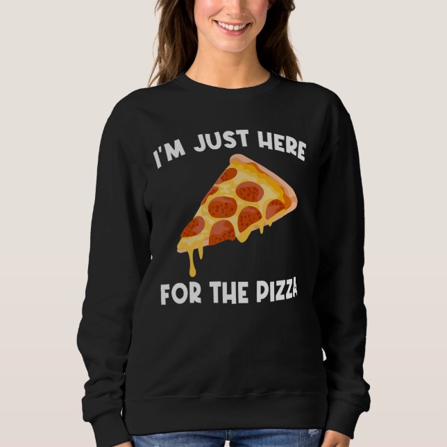 Moletom Desenhos de Pizza Para Homens Mulheres Comida Troc (Frente)