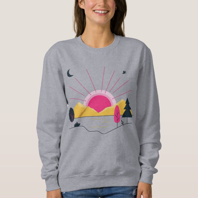 Moletom Desenhos e modas de arte sunshine (Frente)