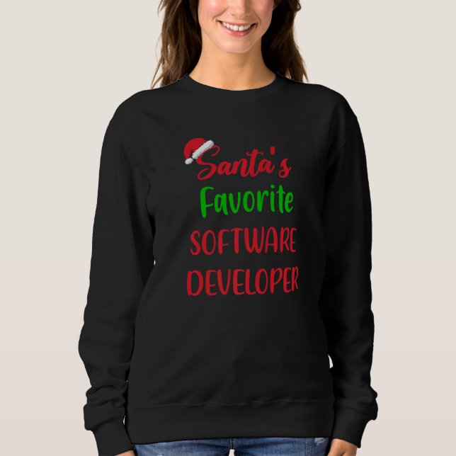 Moletom Desenvolvedor de Software Favorito do Papai Noel   (Frente)