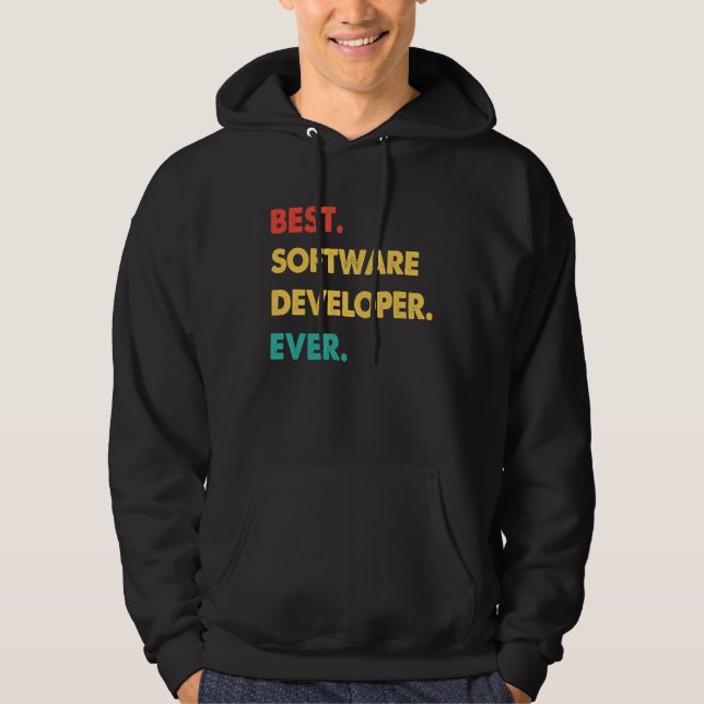 Moletom Desenvolvedor de Software Retro Melhor Desenvolved (Frente)