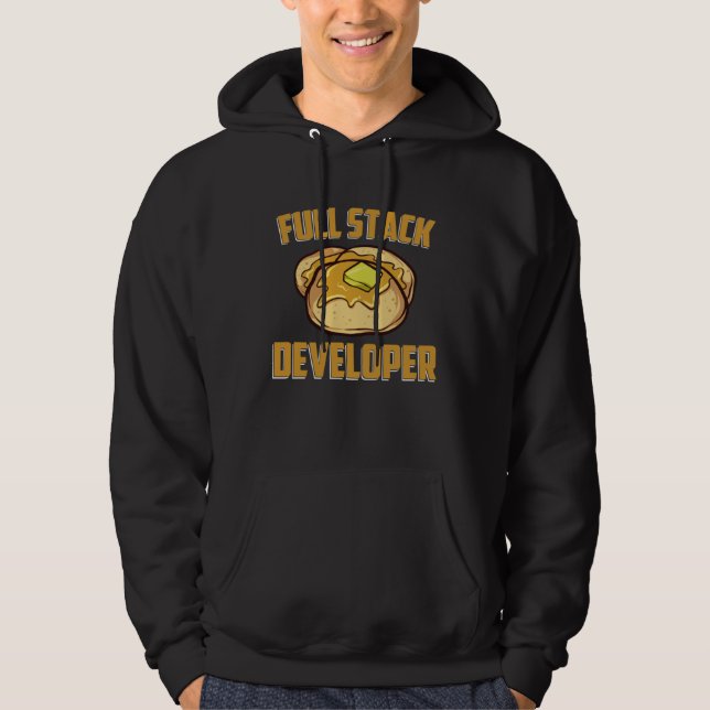 Moletom Desenvolvedor Full Stack  Panqueca de Codificação  (Frente)