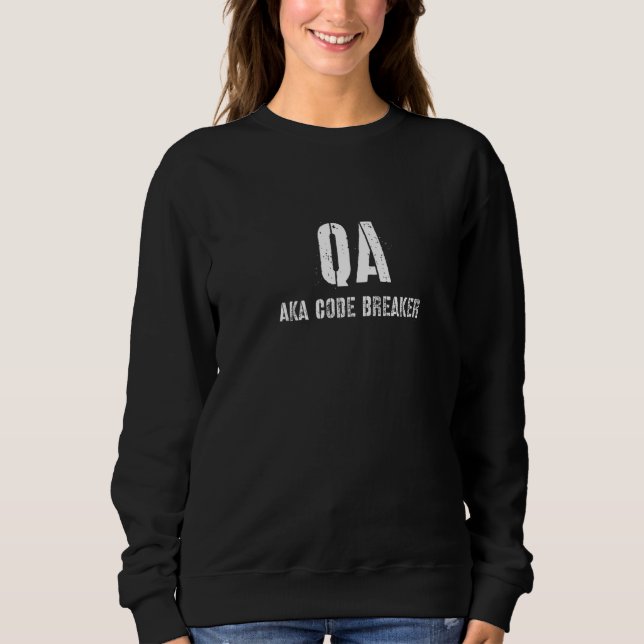 Moletom Desenvolvimento de software de quebra-código Qa Ak (Frente)
