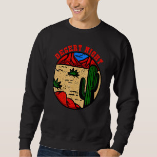 Moletom Desert Night Cactus Dark Landscape Adventure Hikin