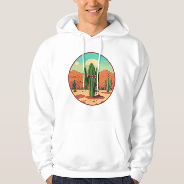 Moletom Desert Vibes Cactus Hoodie - Trendy Unisex Sweatsh (Frente)