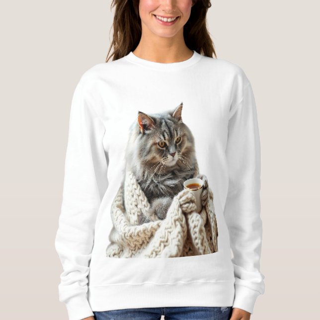 Moletom Desfrute do Cat Winter Tea (Frente)