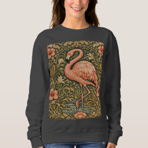 Moletom design art nouveau de flamingo rosa vintage