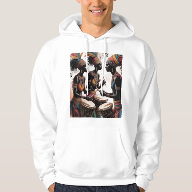 Moletom ✨Design Artístico de Música de Bateria Ritmo (Frente)