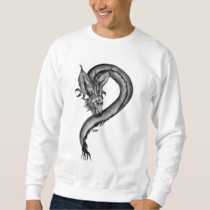 Moletom Design branco e preto do dragão