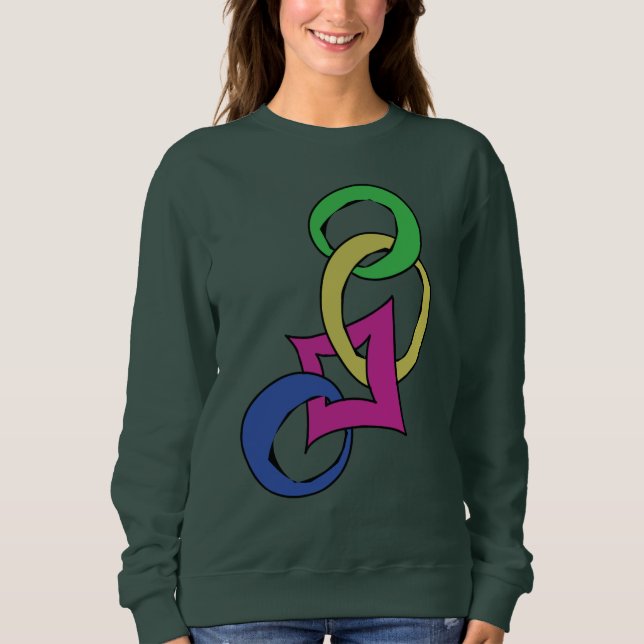 Moletom Design^ Clássico, camisola básica para mulheres (Frente)