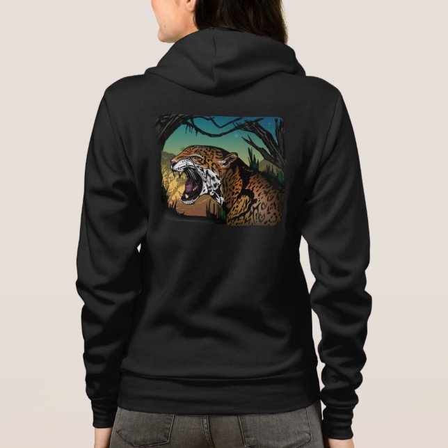 Moletom Design da Selva com Jaguar Rosnando – Gato Selvage (Verso)