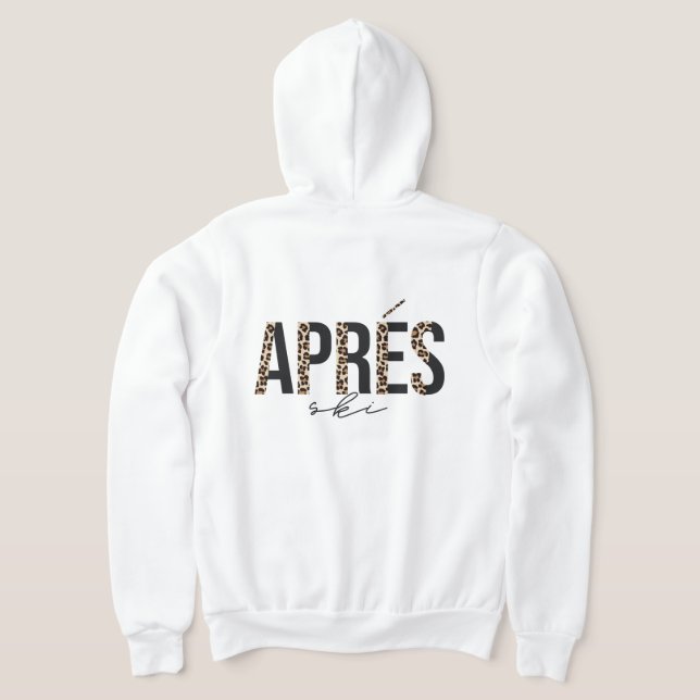 Moletom Design de Après Ski com Estampa de Leopardo (Postura das costas)