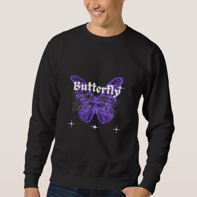 Moletom design de arte de borboleta fofo (Frente)